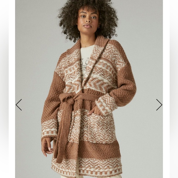 Lucky Brand Sweaters - Lucky Brand M Fairisle Sweater Coatigan